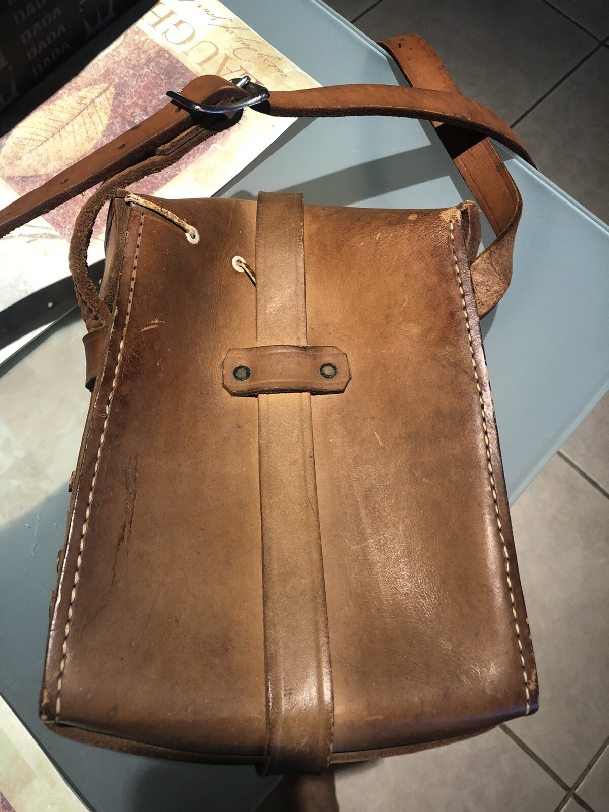 Vintage Stelzig Saddlery Co Cross Rectangular Bag .