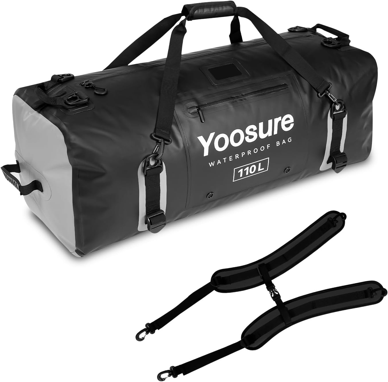 110L Waterproof Duffel Bag 35in Airtight Zipper Dry Bag