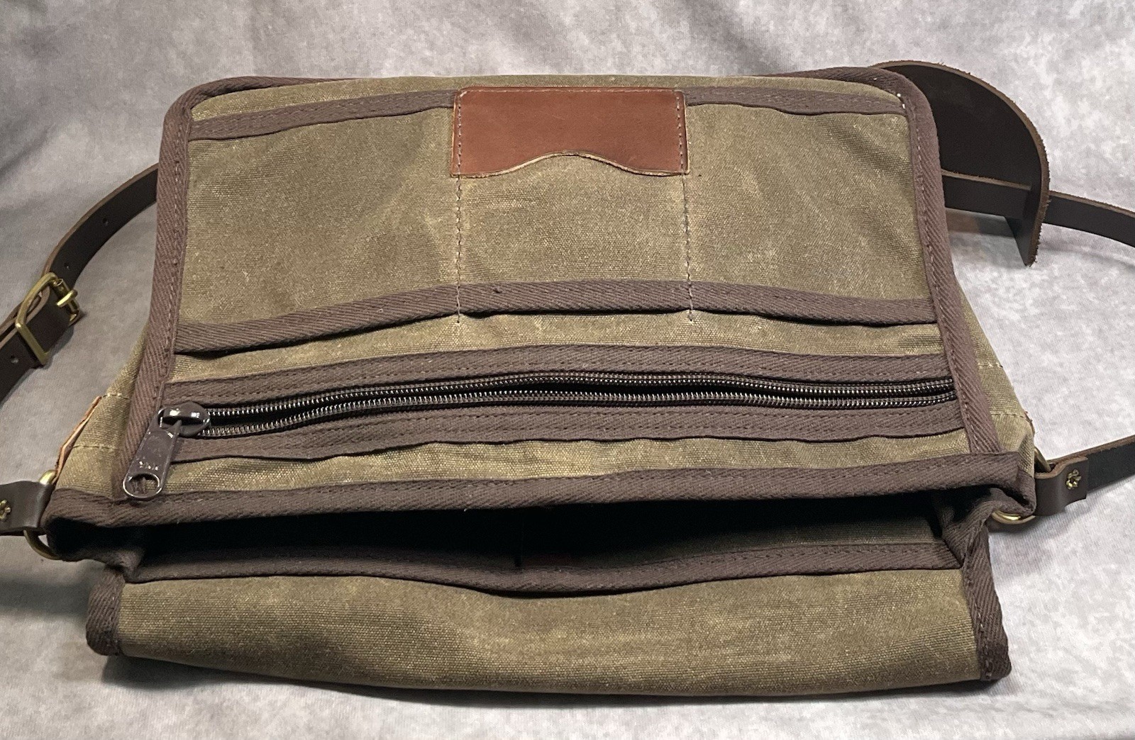 Coore & Crenshaw Society Canvas Leather Messenger Satchel Bag Ben Crenshaw