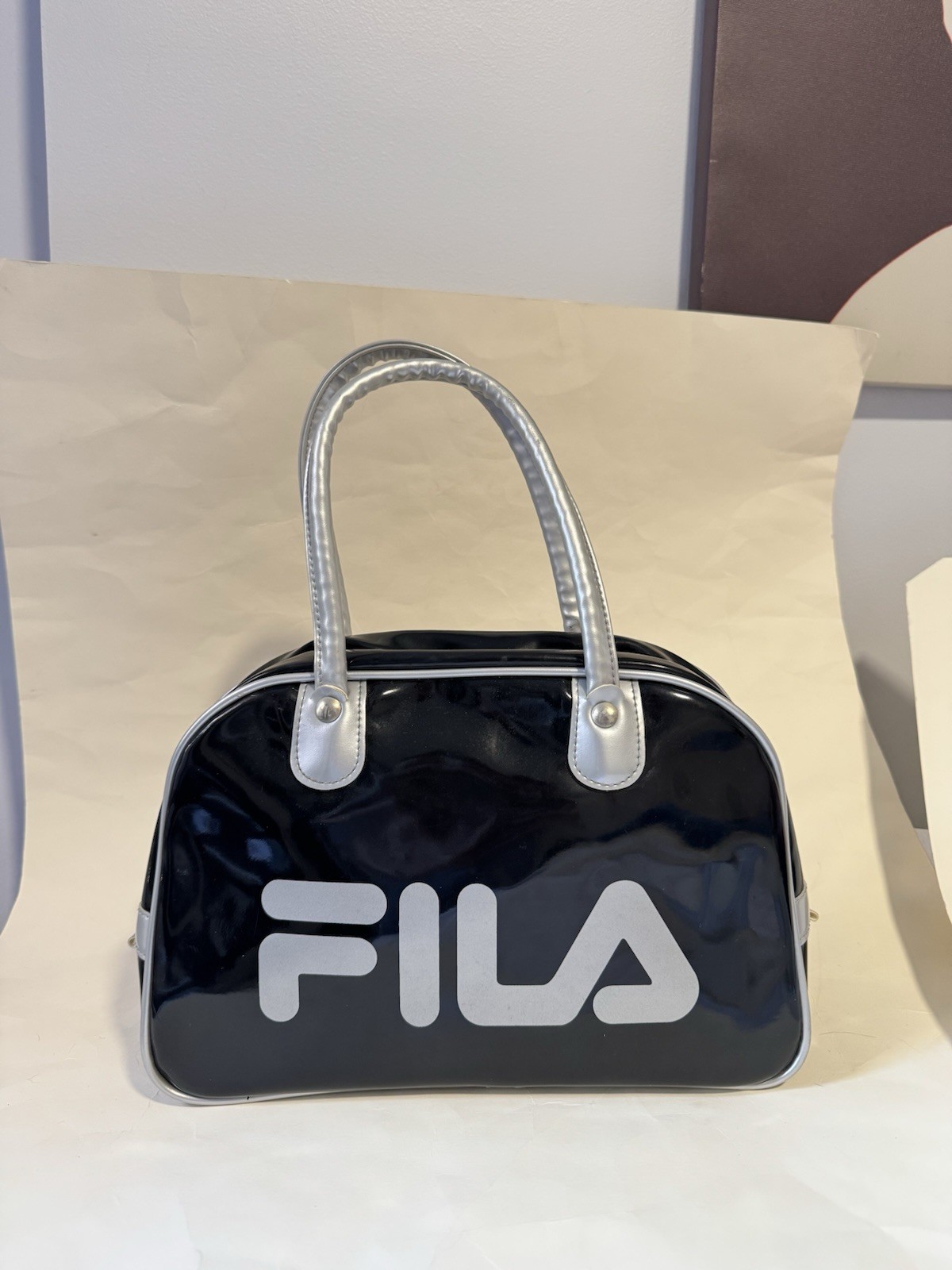 Fila Bag Y2K Vintage Black / Gray Vintage Sporty Handbag