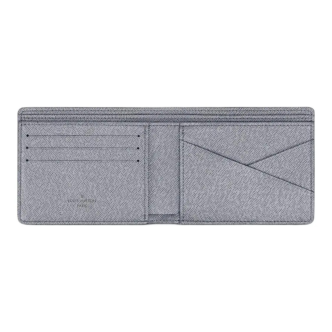 LOUIS VUITTON Multiple Canvas Coated Taïga Leather Wallet Men’s 4.5×0.6×3.5 in