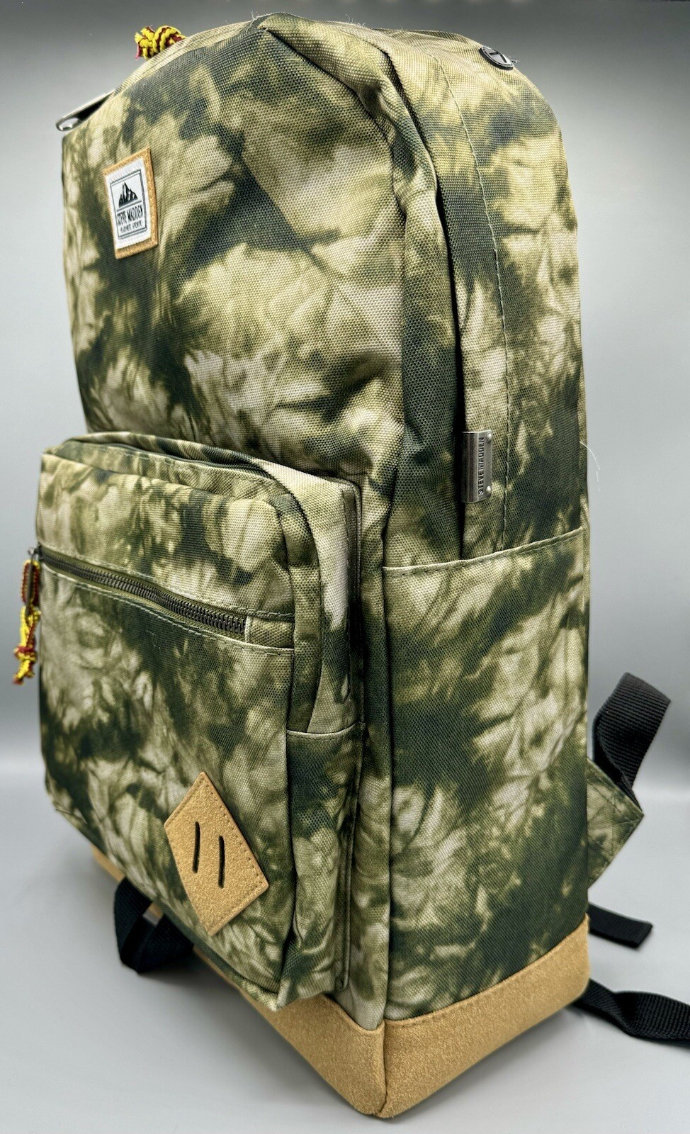 STEVE MADDEN Solid Classic Sport Dome Backpack, Olive Green/Multi, NWT