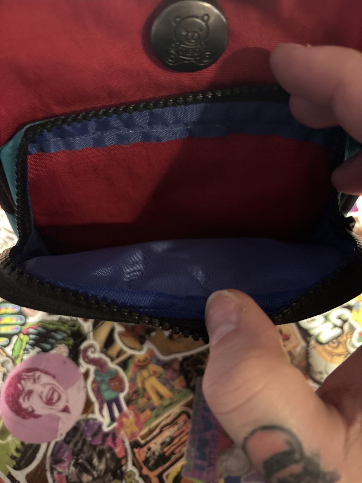 RARE Teddy Fresh Colorblock Crossbody – Y2K Sling Bag – Retro Purse Streetwear