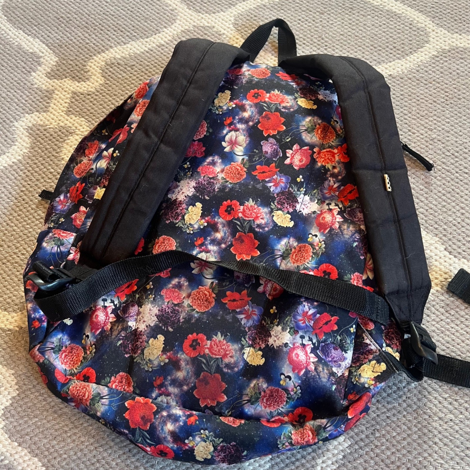 Vans Realm Classic Patch Galaxy Floral Print Backpack Bookbag Warped tour