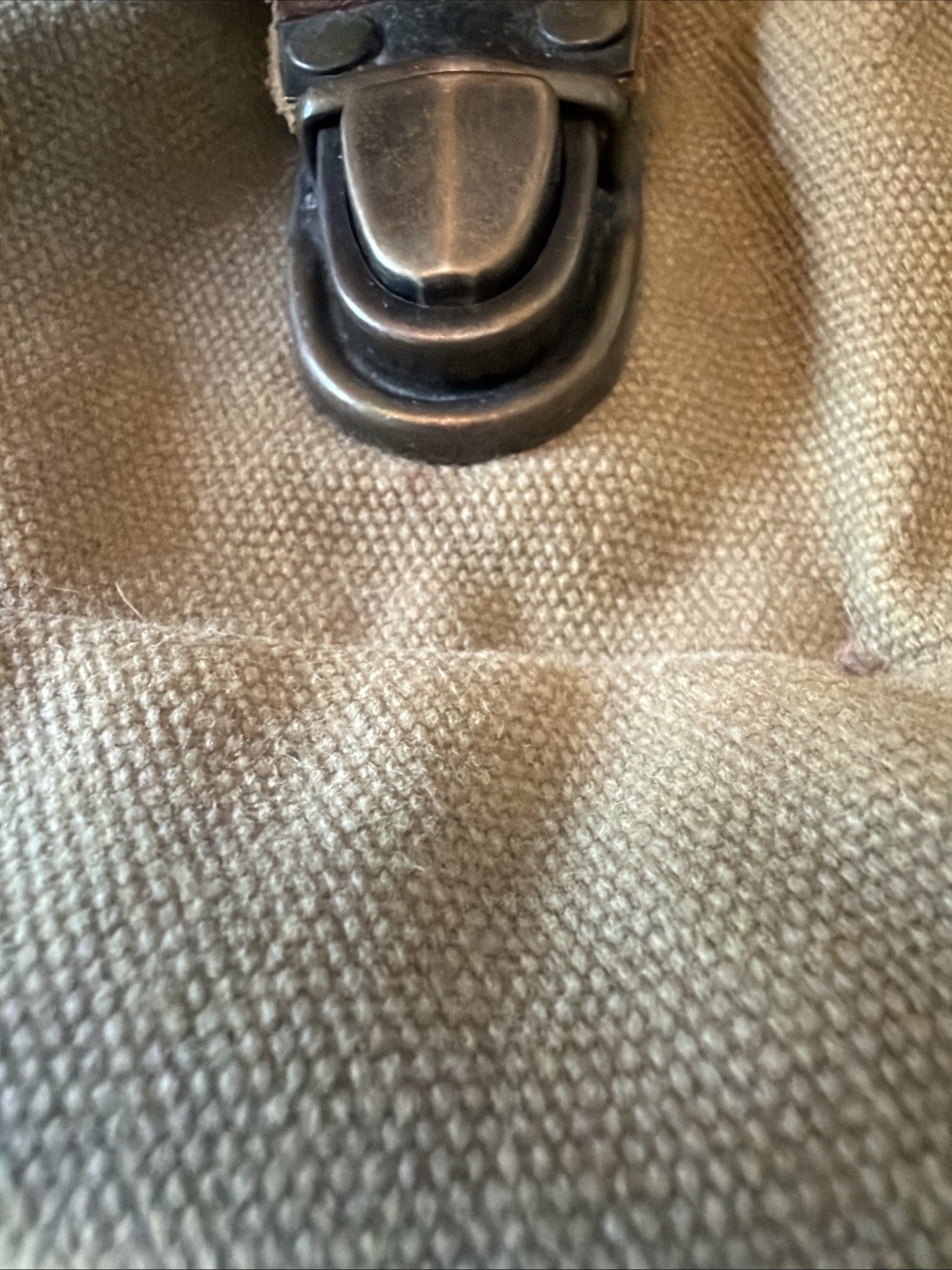 LL Bean Leather Canvas Crossbody Messenger Bag Flap Distressed Field Purse
