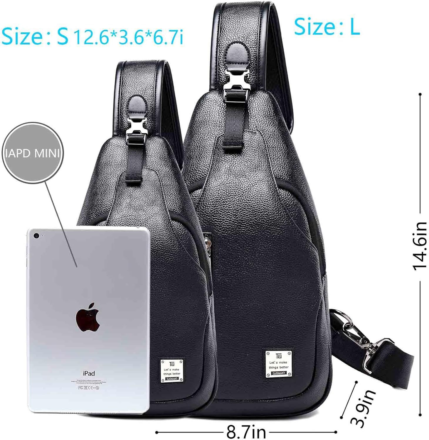 Small Sling Bag Crossbody Backpack over the Shoulder Bag for Men Women Travel Ou