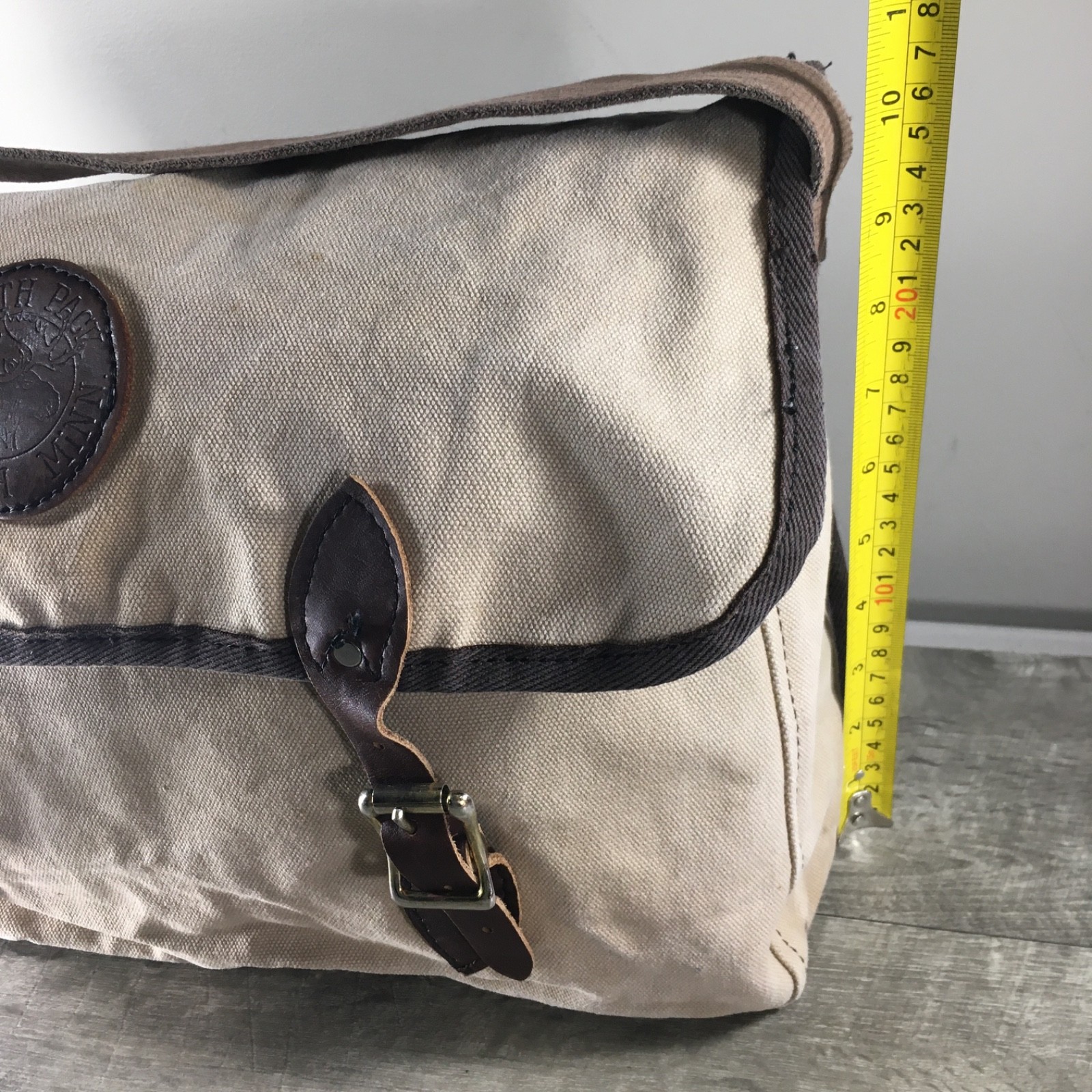 Everyday Duluth Pack Safari Travel Briefcase Tan Canvas Book Laptop Bag Business