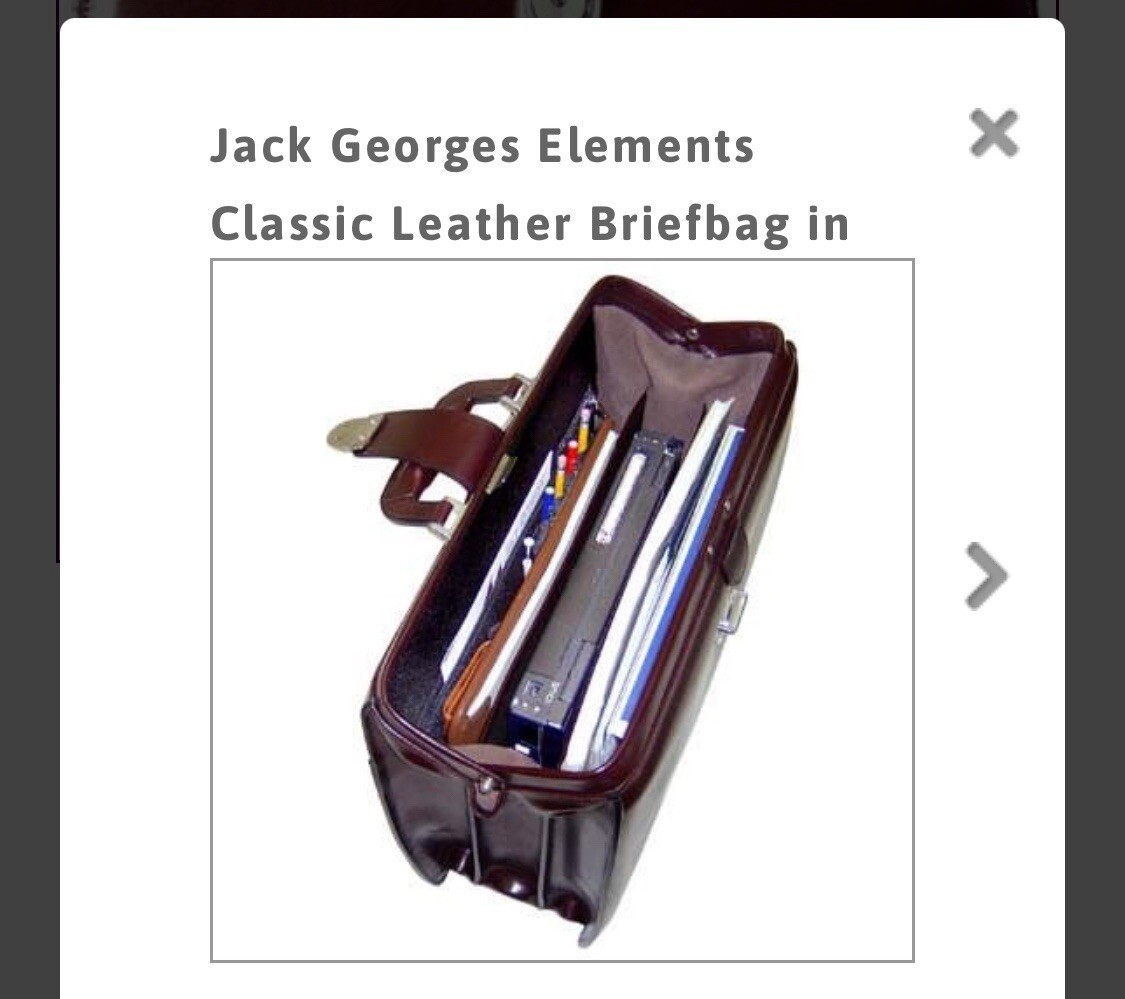 Jack Georges Elements Classic Leather Briefbag Briefcase Laptop Case With Lock