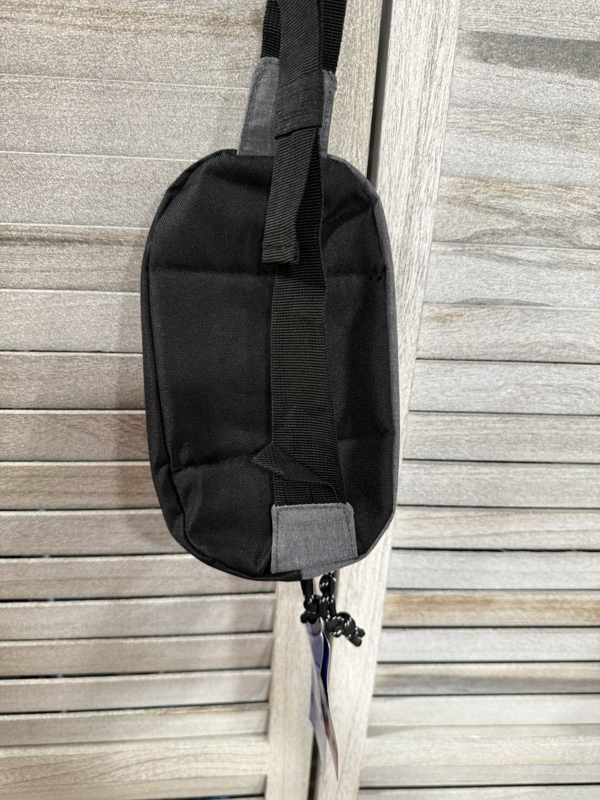 Champion Gray/Black Solid Small Crossbody Sling Bag, Zip Closure, Adjustable