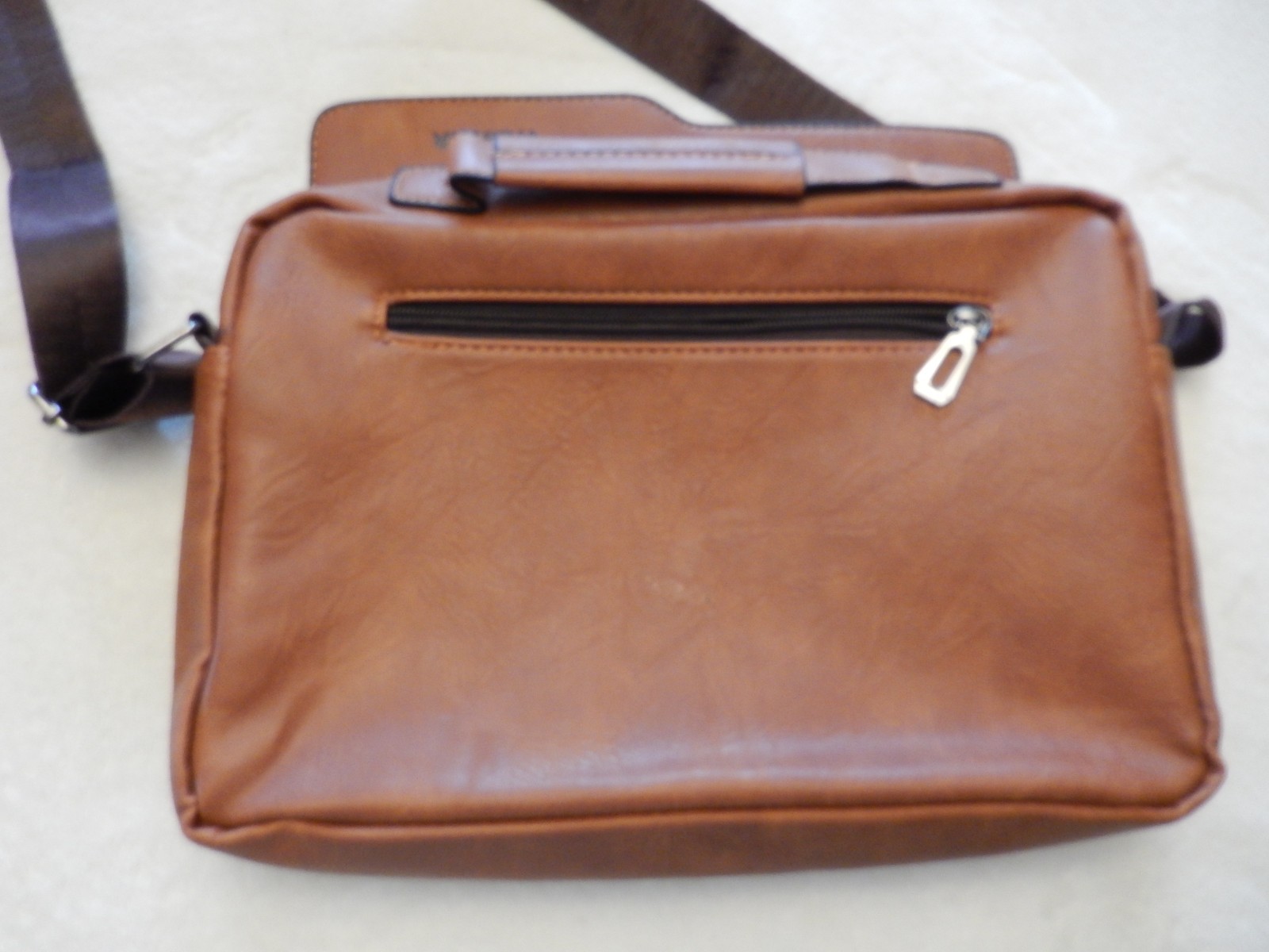 WEIXIER Unisex Shoulder Bag Retro Leather Business Handle And Shoulder Strap Bag