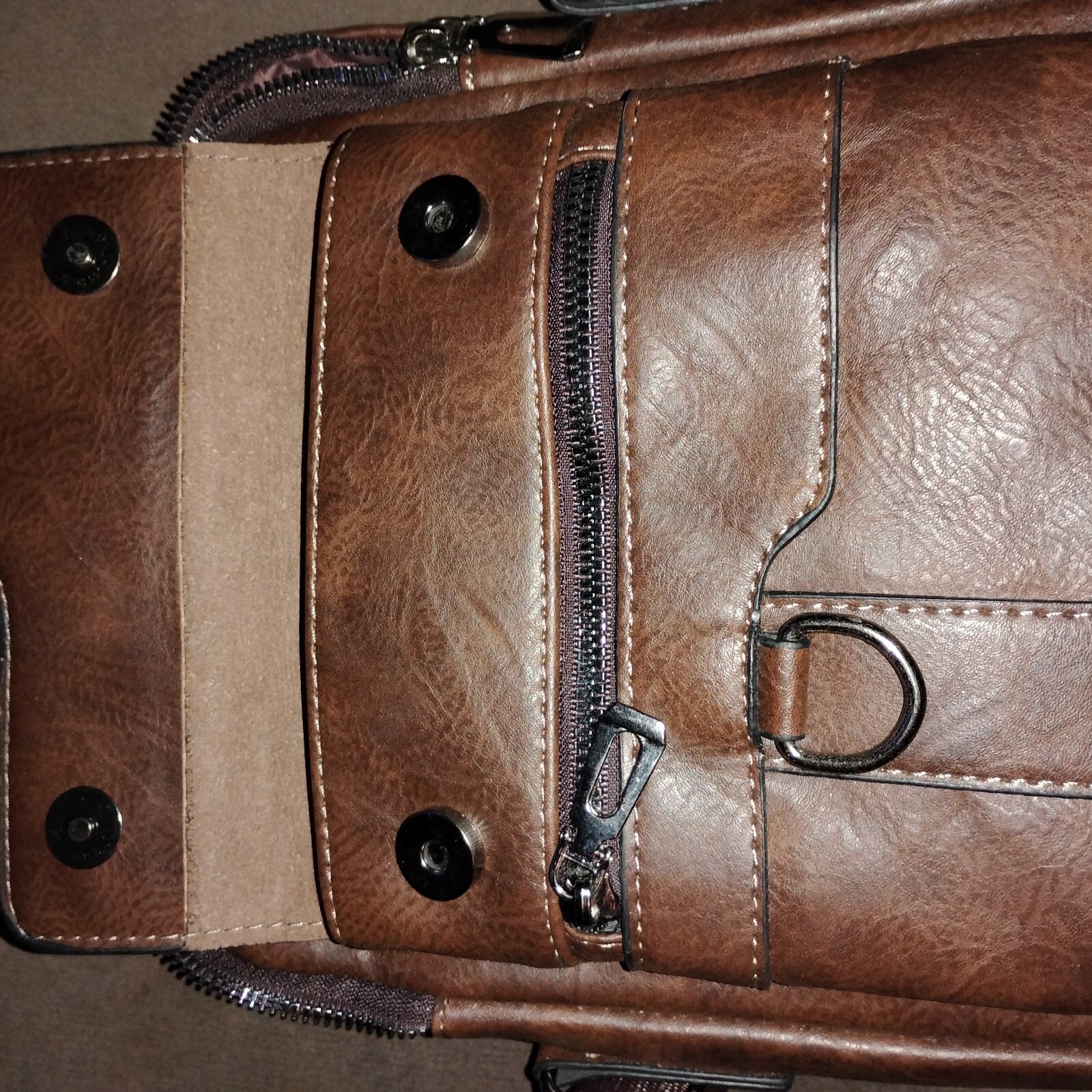 WEIXIER Men Crossbody Bag Shoulder Bag PU Leather Messenger Bag Handbag
