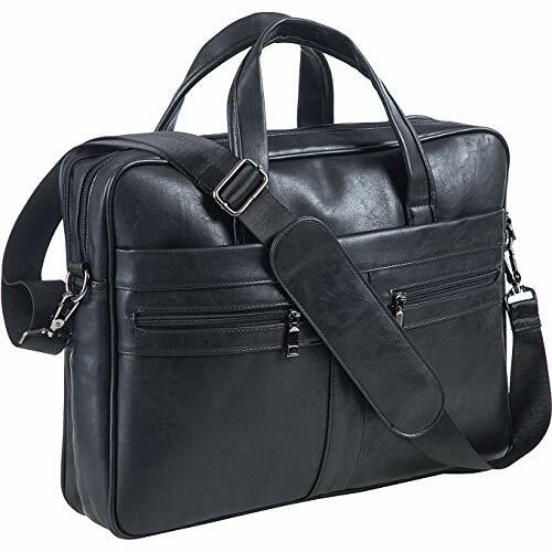 Men’s Leather Messenger Bag 15.6 Inches Laptop Briefcase Business Satchel Comput