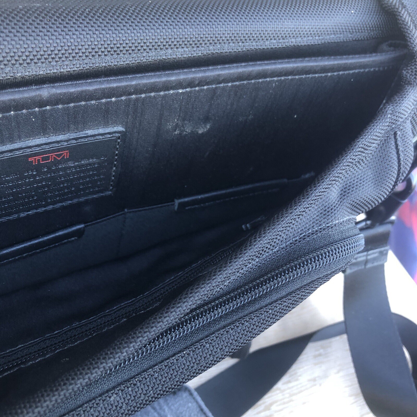 Tumi Shoulder Crossbody Polyester Bag Computer Black 26159DH Some Wear See Photo