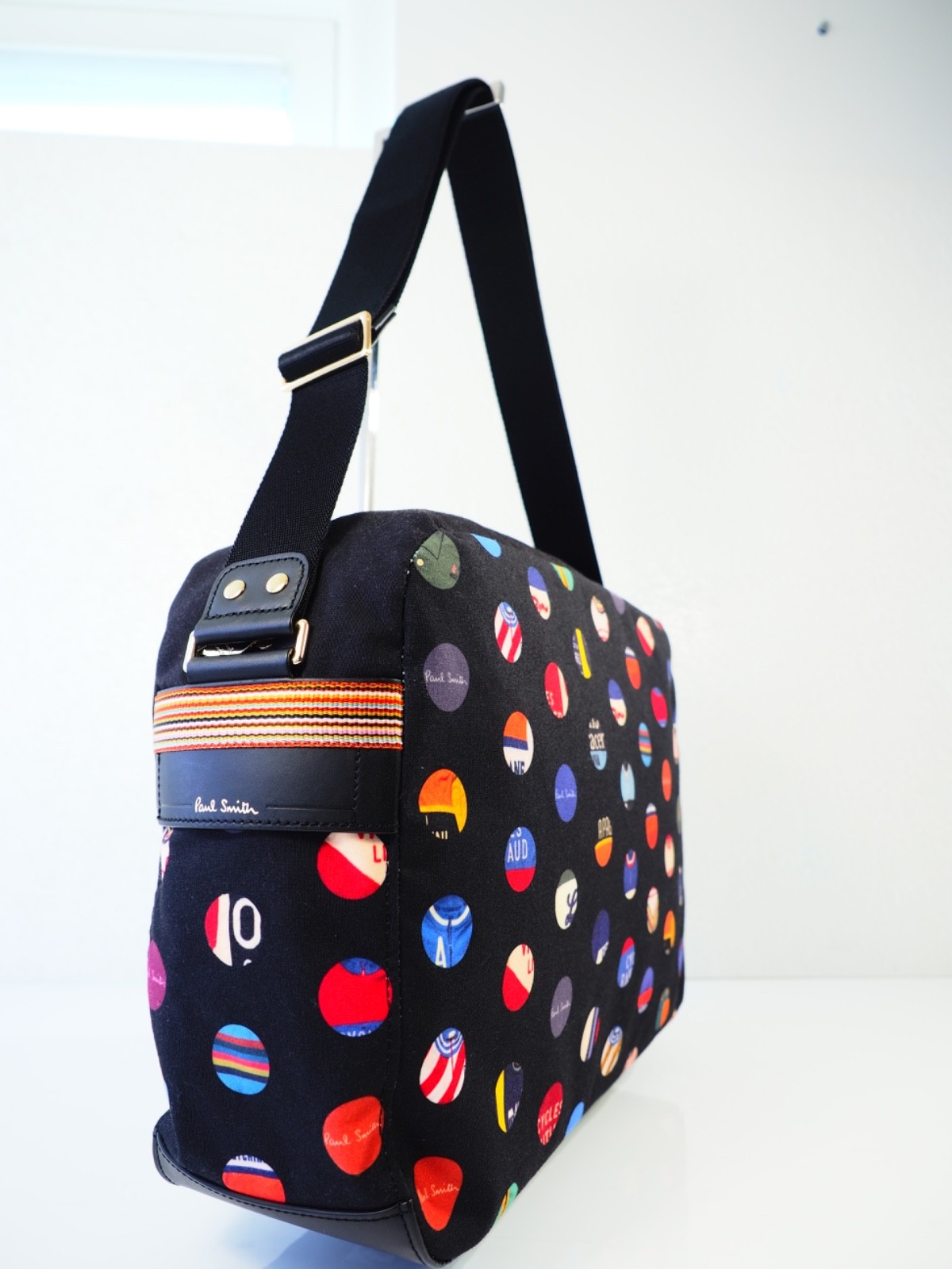 Paul Smith Bag Messenger Crossbody Laptop Colourful Bike Cycling Jersey Dots New
