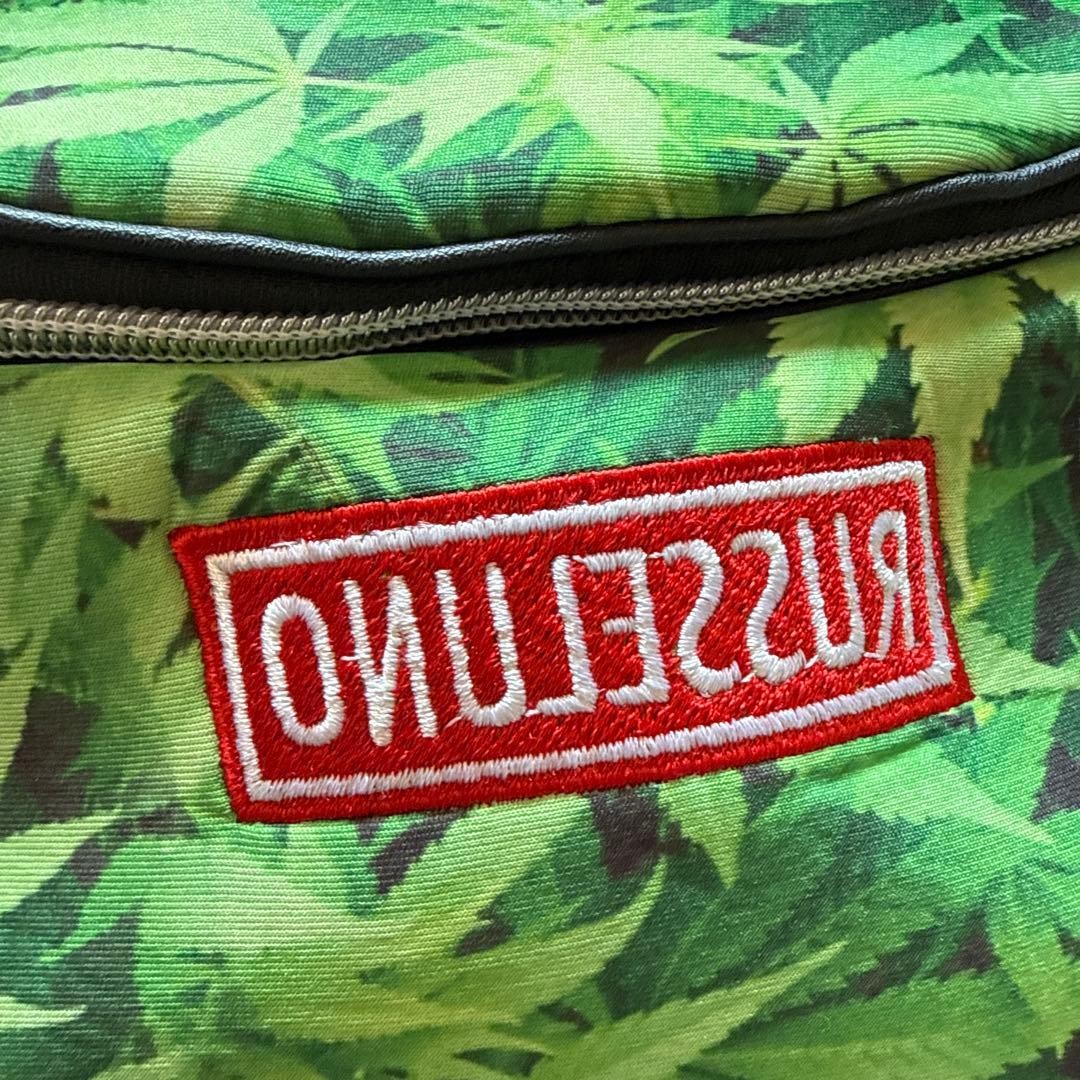 Russeluno Body Bag Waist Pouch Leaf Pattern Linen Utility