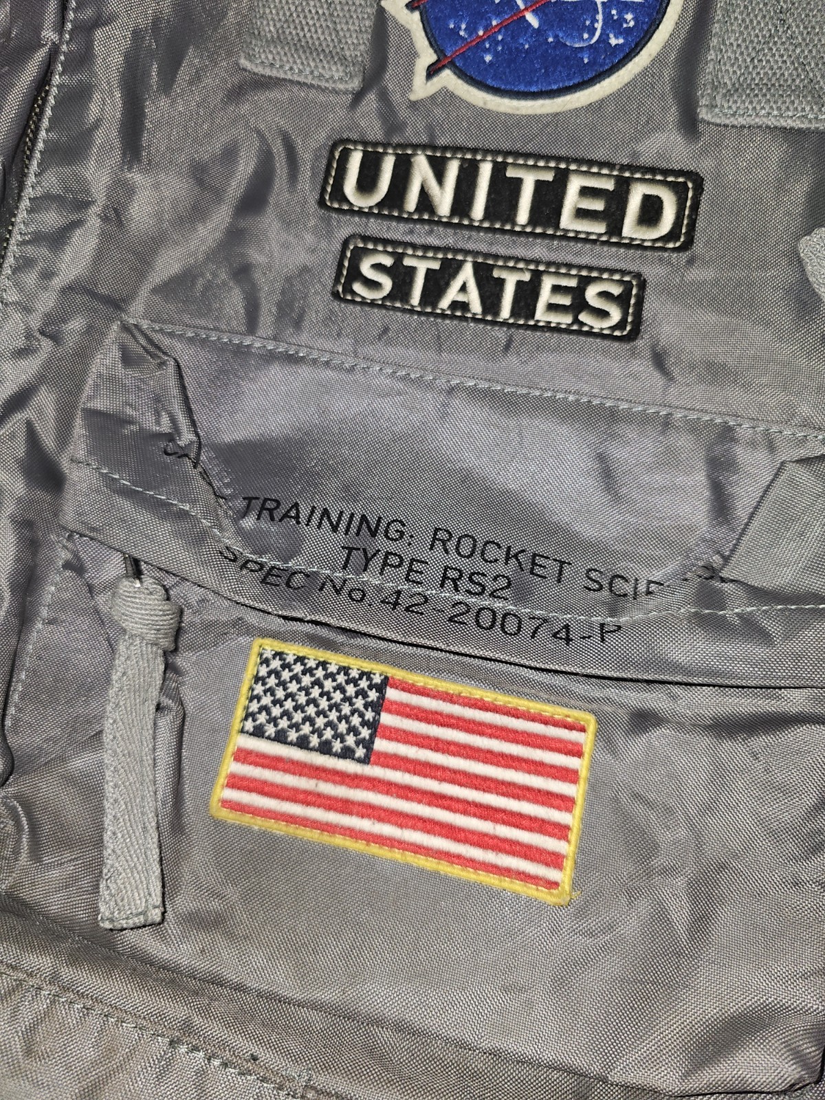Red Canoe NASA Backpack Gray With Nasa Patches 16″