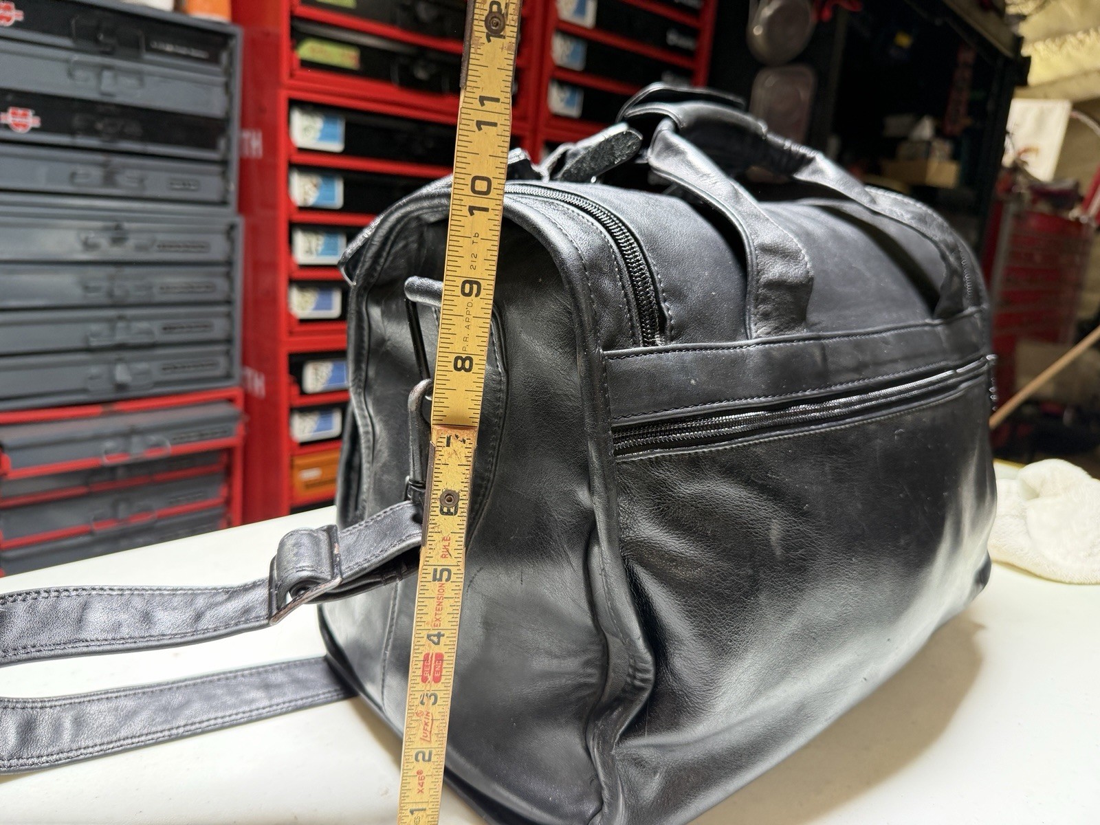 TUMI Black NAPA Leather Carry-On Travel Bag, 961D3 Super Soft & Very Strong