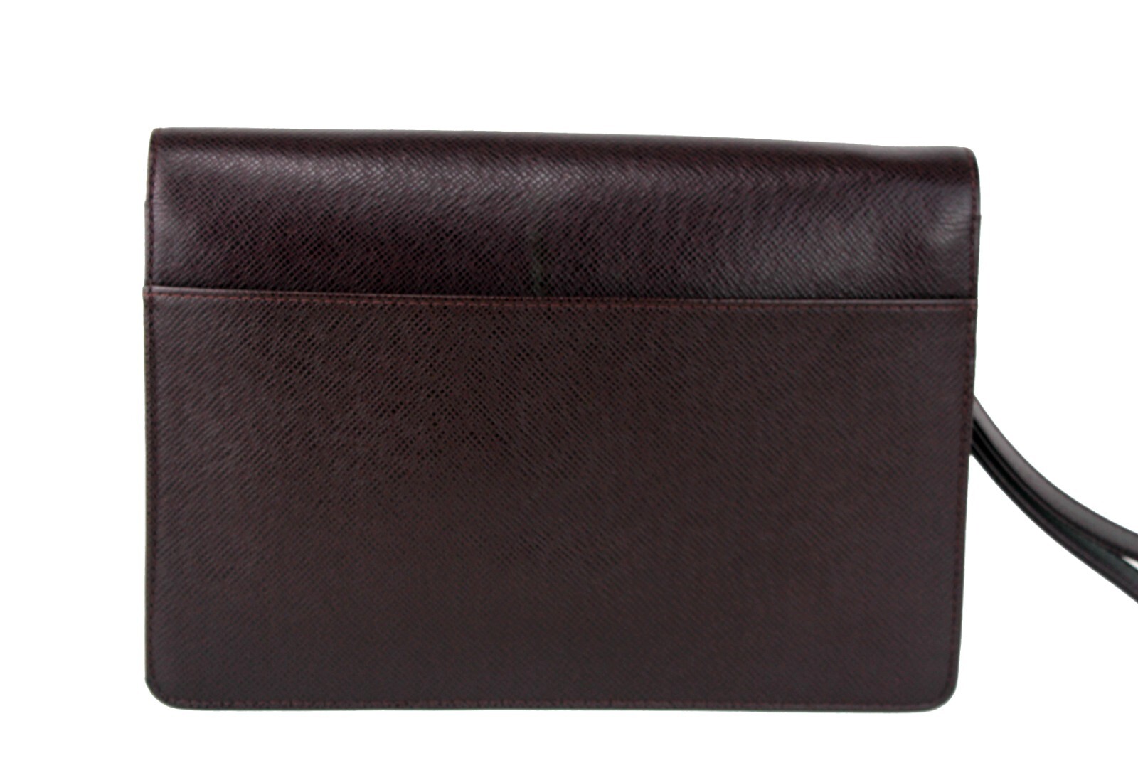 LOUIS VUITTON Taiga Brown Leather Pochette Clad Second Bag Clutch Bag Spain