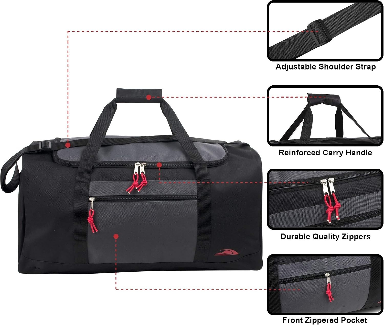Stylish Two-Tone Duffle Bag – Lightweight, Water-Resistant & Perfect for Travel