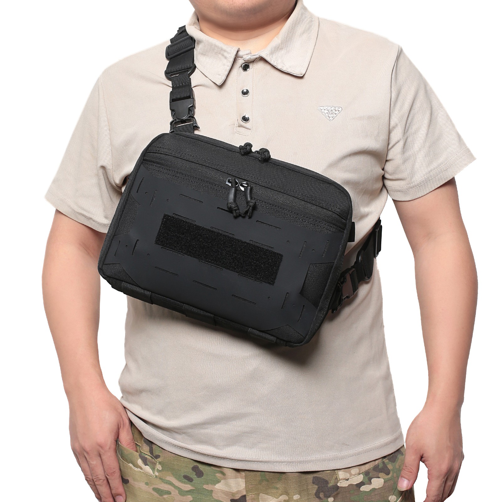 Tactical Combat Chest Rig Concealed Front Pouch Recon Kit Pack EDC Carry Pouch