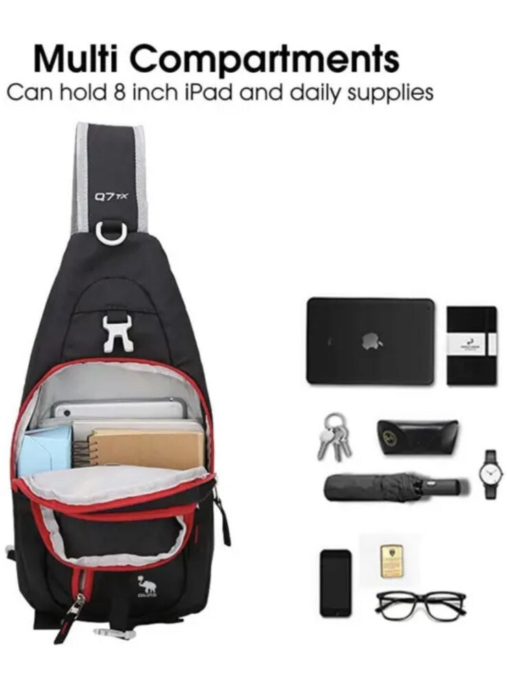 OIWAS Small Sling Backpack Lightweight One Strap Bag Hiking Crossbody Chest Pack