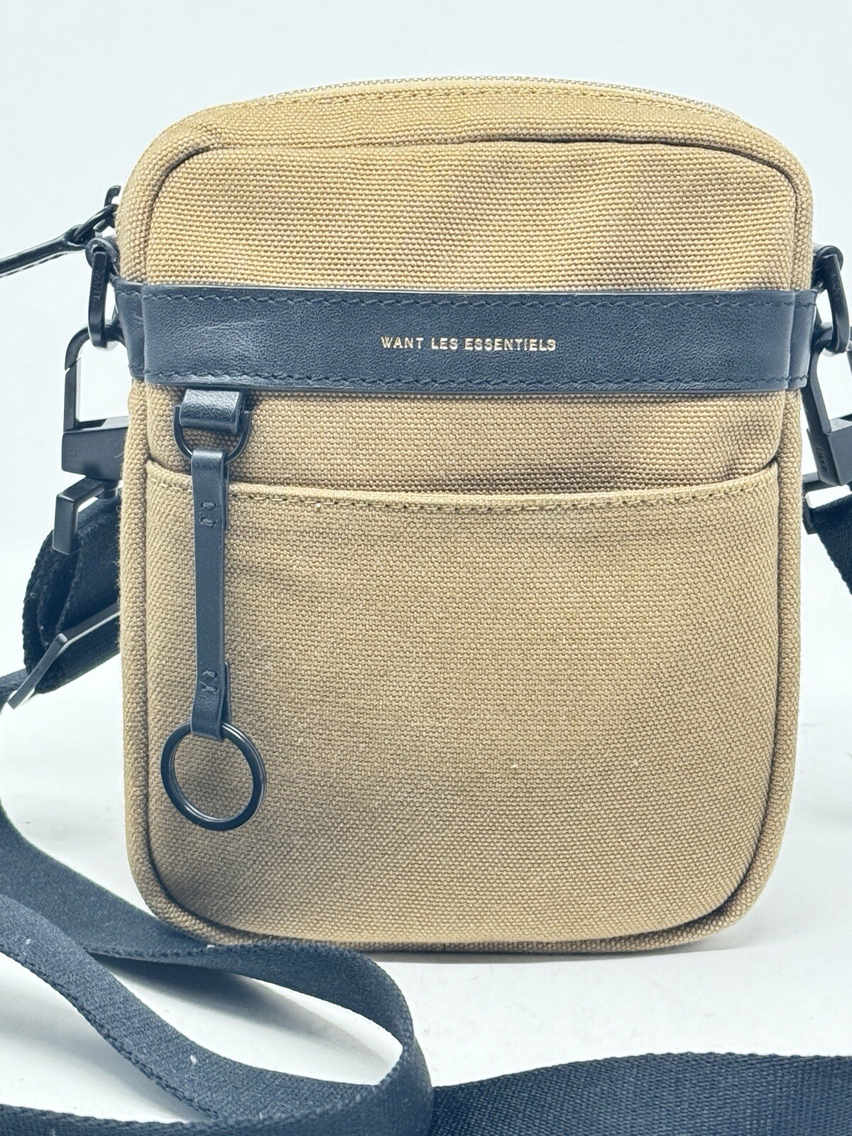WANT Les Essentiels Men’s Crossbody Camera Bag Phone Holder Zipper Top Canvas