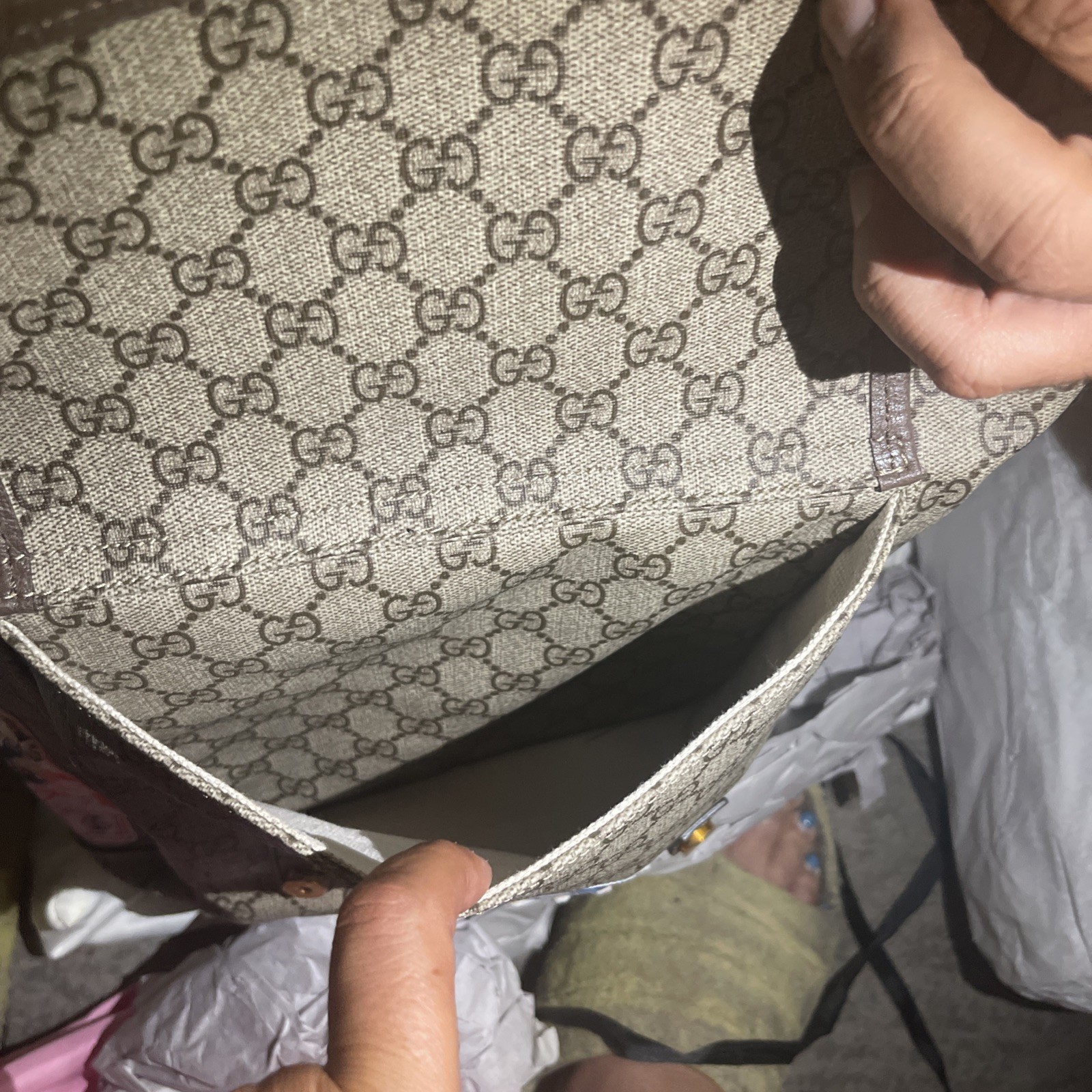 Gucci Pre-Owned GG Supreme Tiger Limited Backpack Free Shipping 40x30x19cm