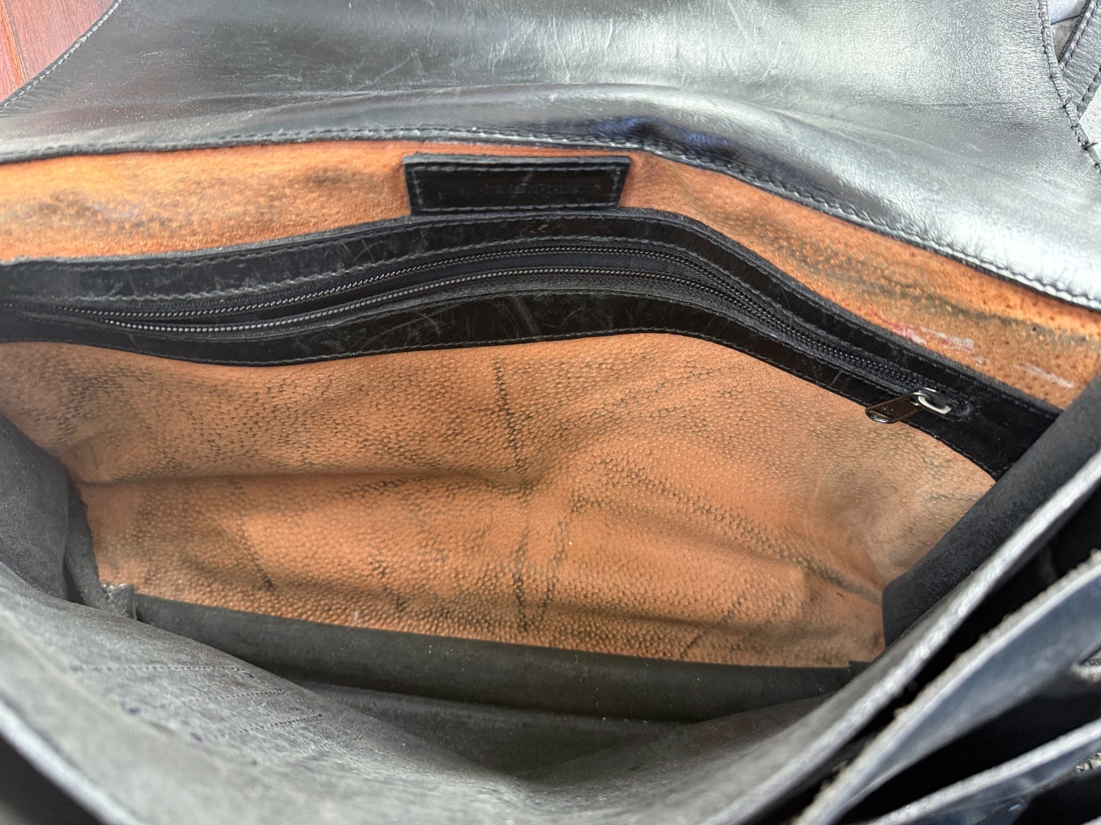 BOY London *RARE* Black Leather Briefcase Shoulder Bag Vtg 80s MELROSE messenger