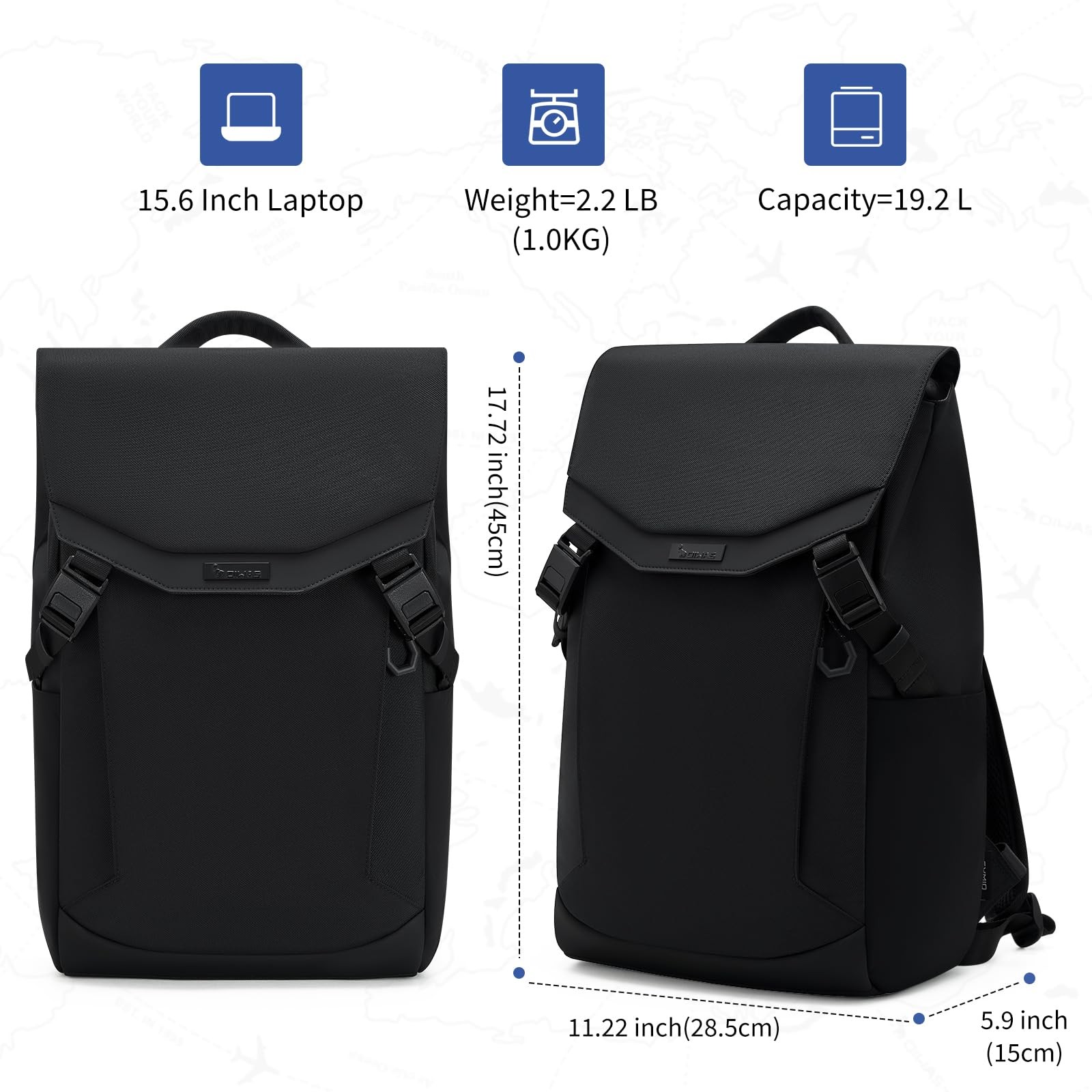 Backpack for Men, 16 Inch Laptop Backpack for Men with Magnetic Buckle, Water…