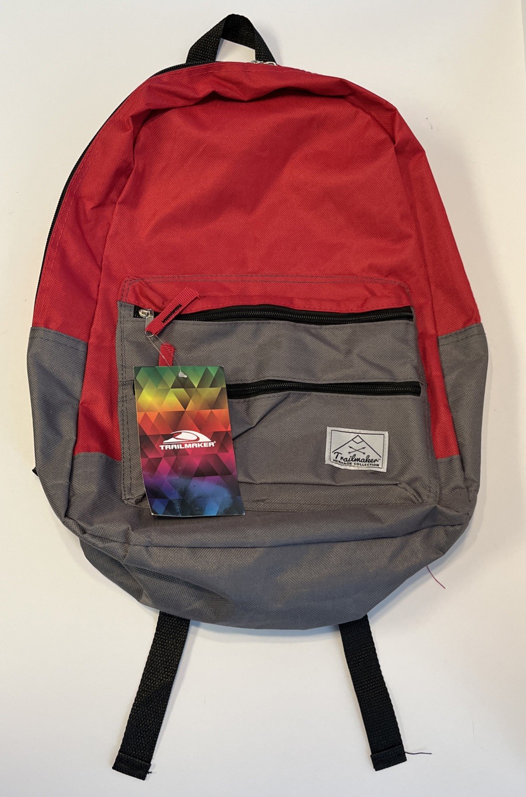Trailmaker Heritage Collection Backpack 16″ x 10″ Red/Gray/Black NEW