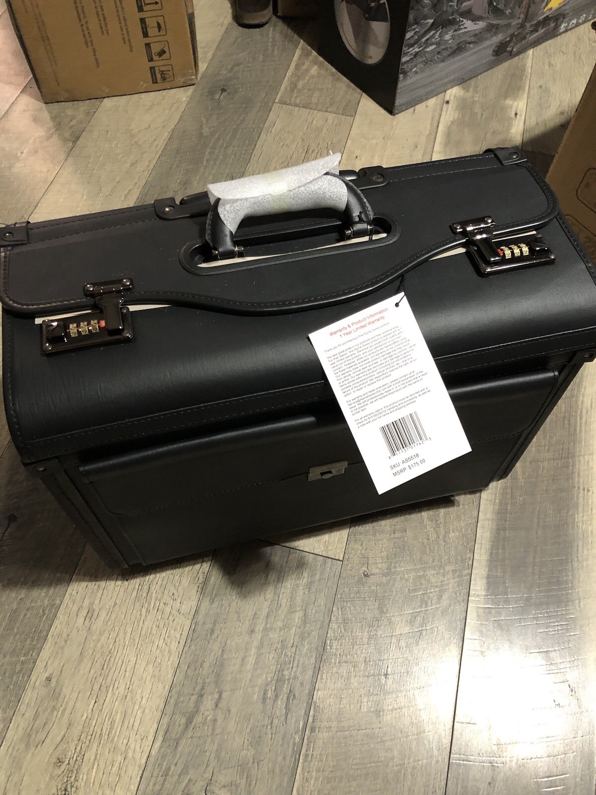 Wheeled Briefcase Rolling Sales Sample Pilot Lawyer Attache AlpineSwiss 19″