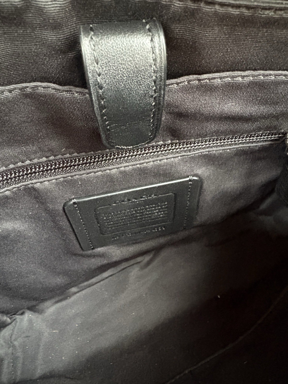 Coach F54771 Charles Small Messenger Bag Charcoal/Black EUC