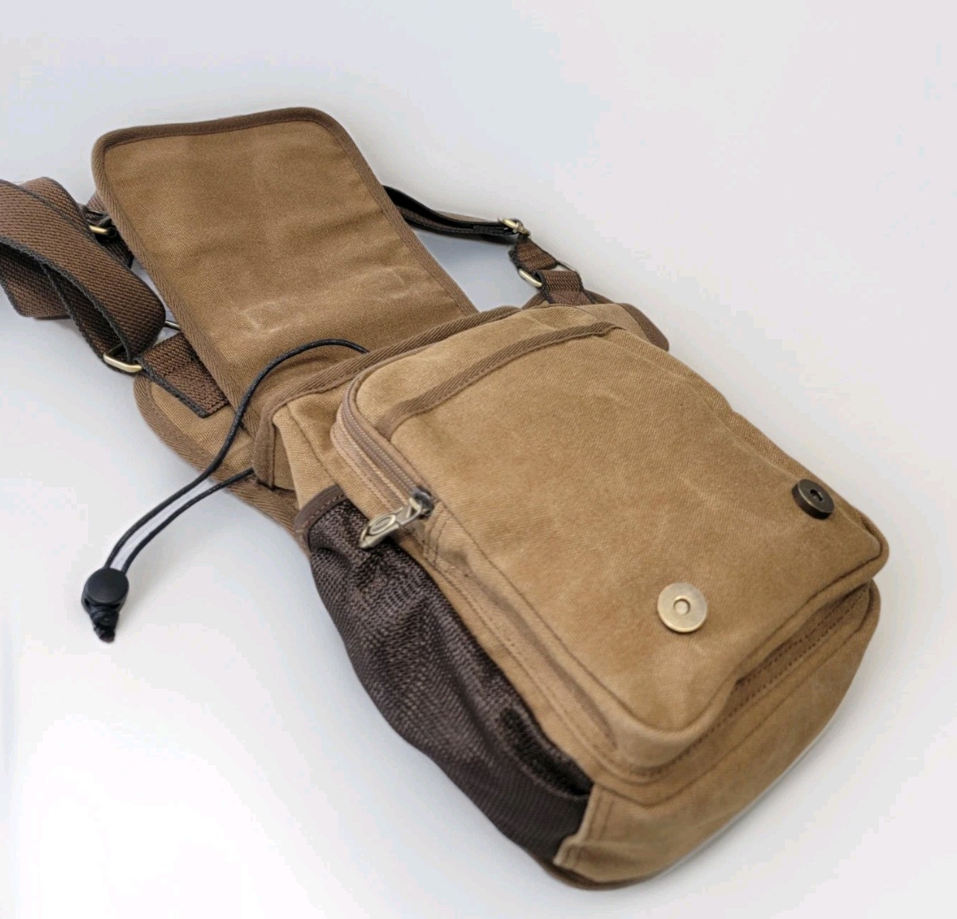 Kaukko Workshop Canvas Messenger Bag Crossbody Shoulder Sling Backpack Travel