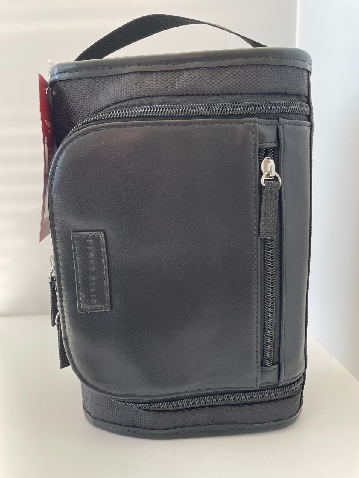 🧳 Perry Ellis Portfolio Ballistic Toiletry Bag – Black – Travel Organizer