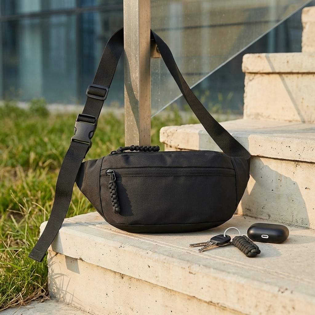 Simple Modern Waist Pack Crossbody Bag for Men Women Daily Outdoor Travel Use
