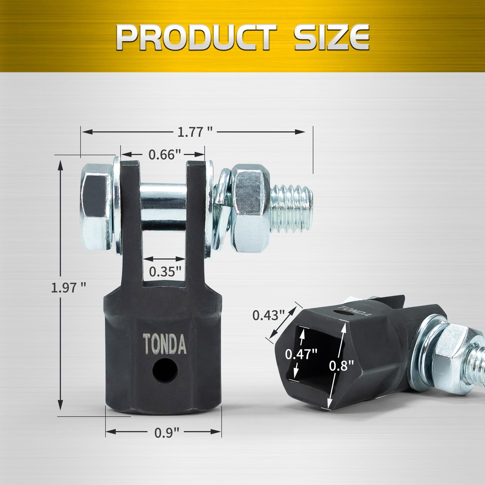 Scissor Jack Drill Adapter for 1/2 Inch Impact Wrench or 13/16 Inch Lug Wrench