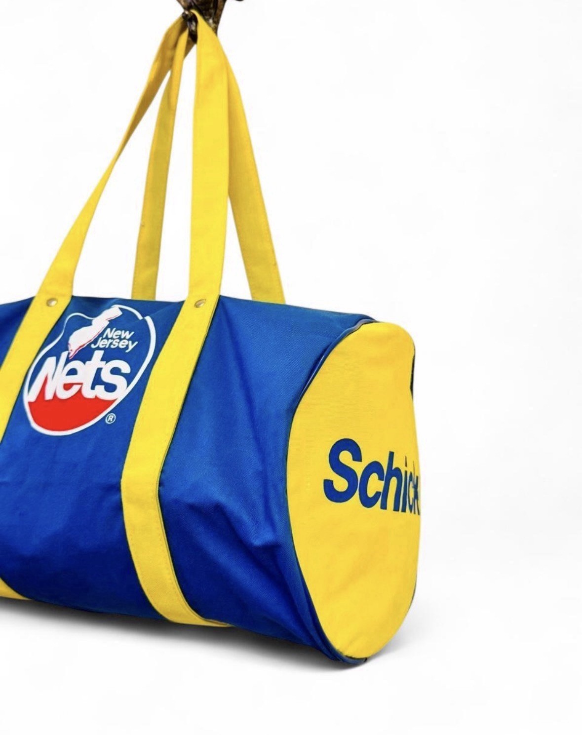 Schick New Jersey Nets Logo Blue/Yellow Zip Duffle Bag w/ Pockets