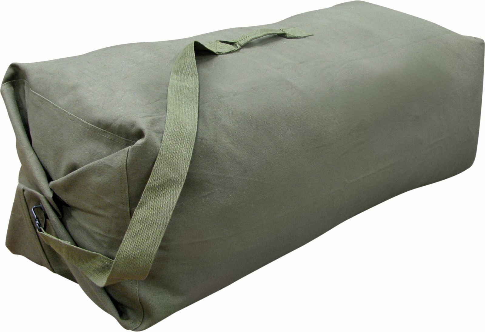 Olive Drab Heavyweight Cotton Canvas Deluxe Top Loader Gym Travel Duffle Bag