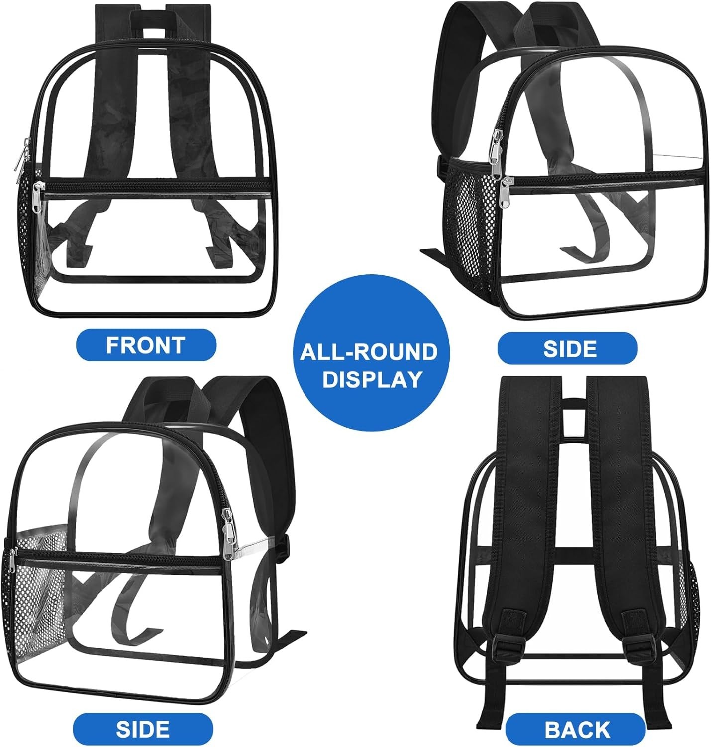 Clear Backpack for Stadium Events Clear Bag Small Stadium Backpack Waterproof…