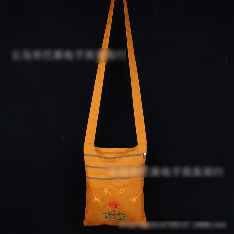 Buddhist Buddha Monk Bags Embroidery Shaolin Temple Kung Fu shoulder Bag Unisex
