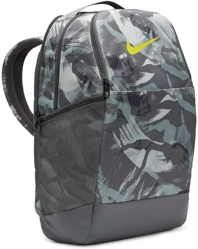Nike Brasilia Backpack Gray Black Camo Bag School Gym Travel DA6110-068
