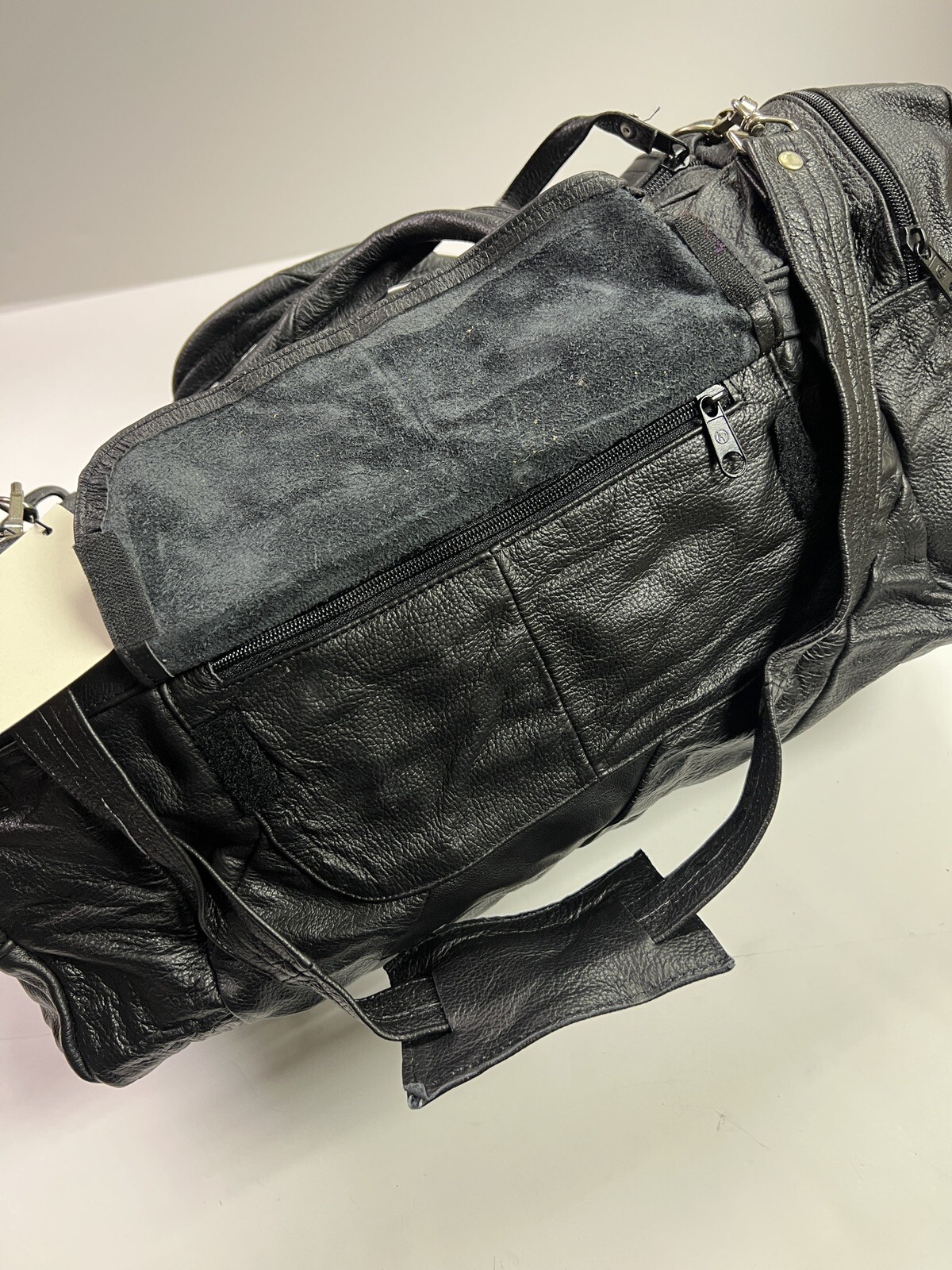 NEW Quality Handcrafted Leather Men’s Duffel Travel Bag Gym Sport, Black, SALE