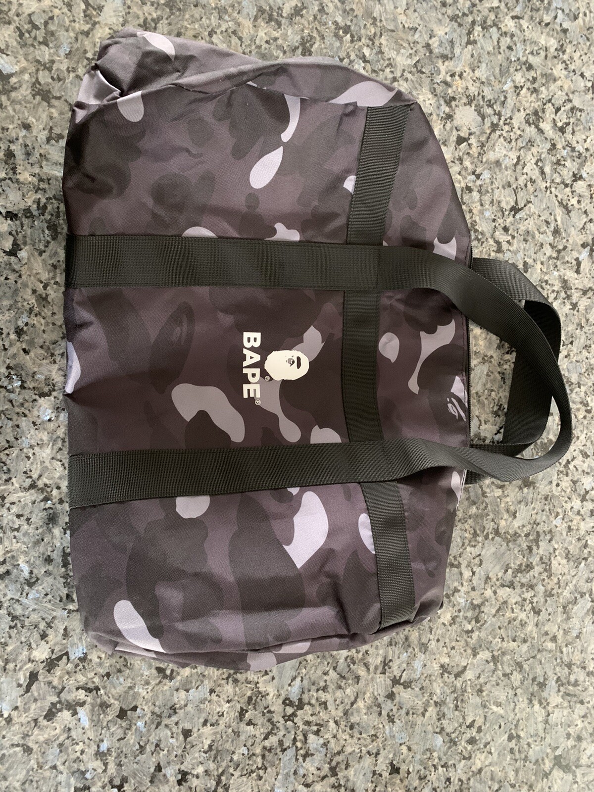 BAPE BLACK CAMO GYM Duffel Bag A BATHING APE SS 22 BAG Carry On Bapesta Supreme