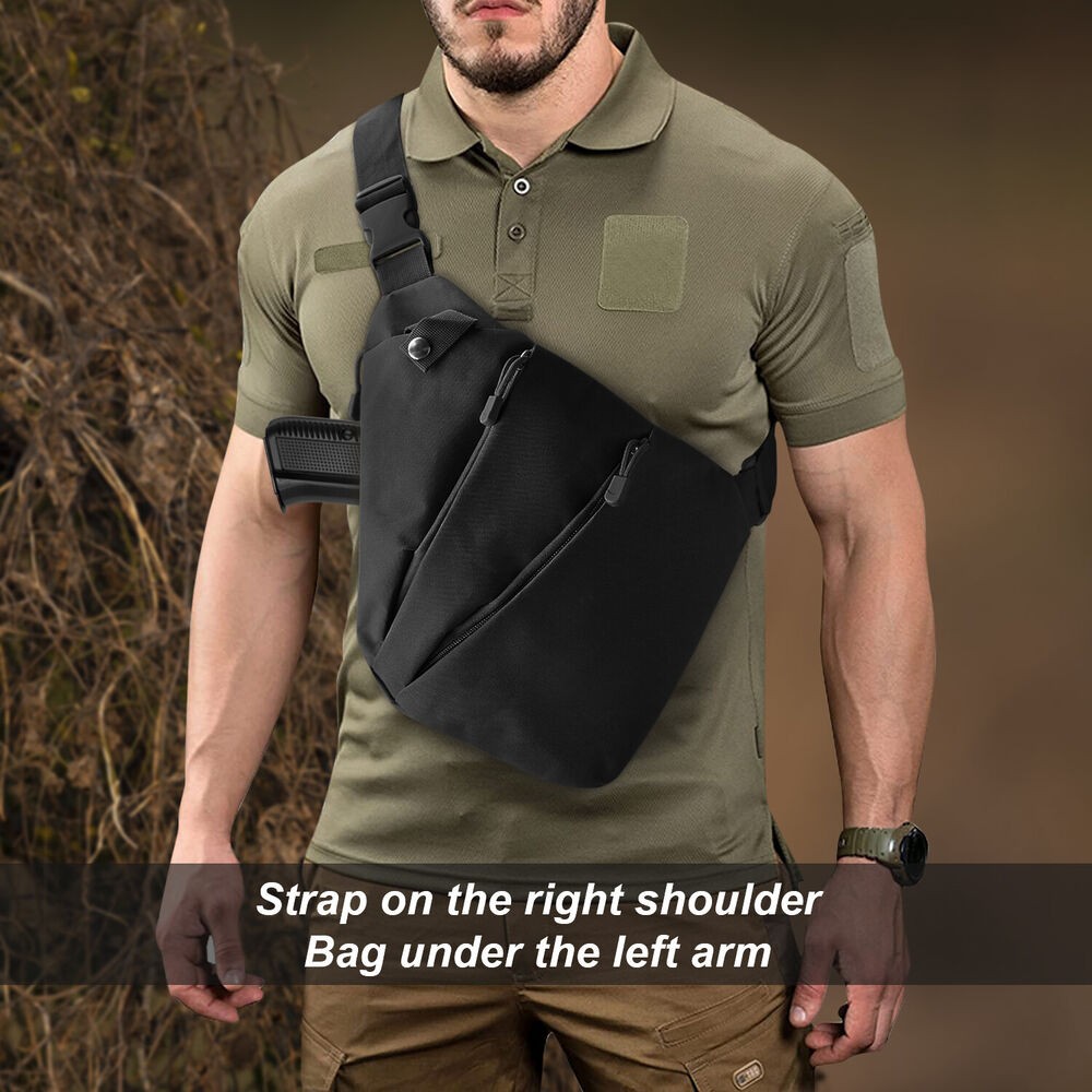 Tactical Concealed Carry Crossbody Sling Bag Travel Anti-Thief CCW EDC Carry Bag