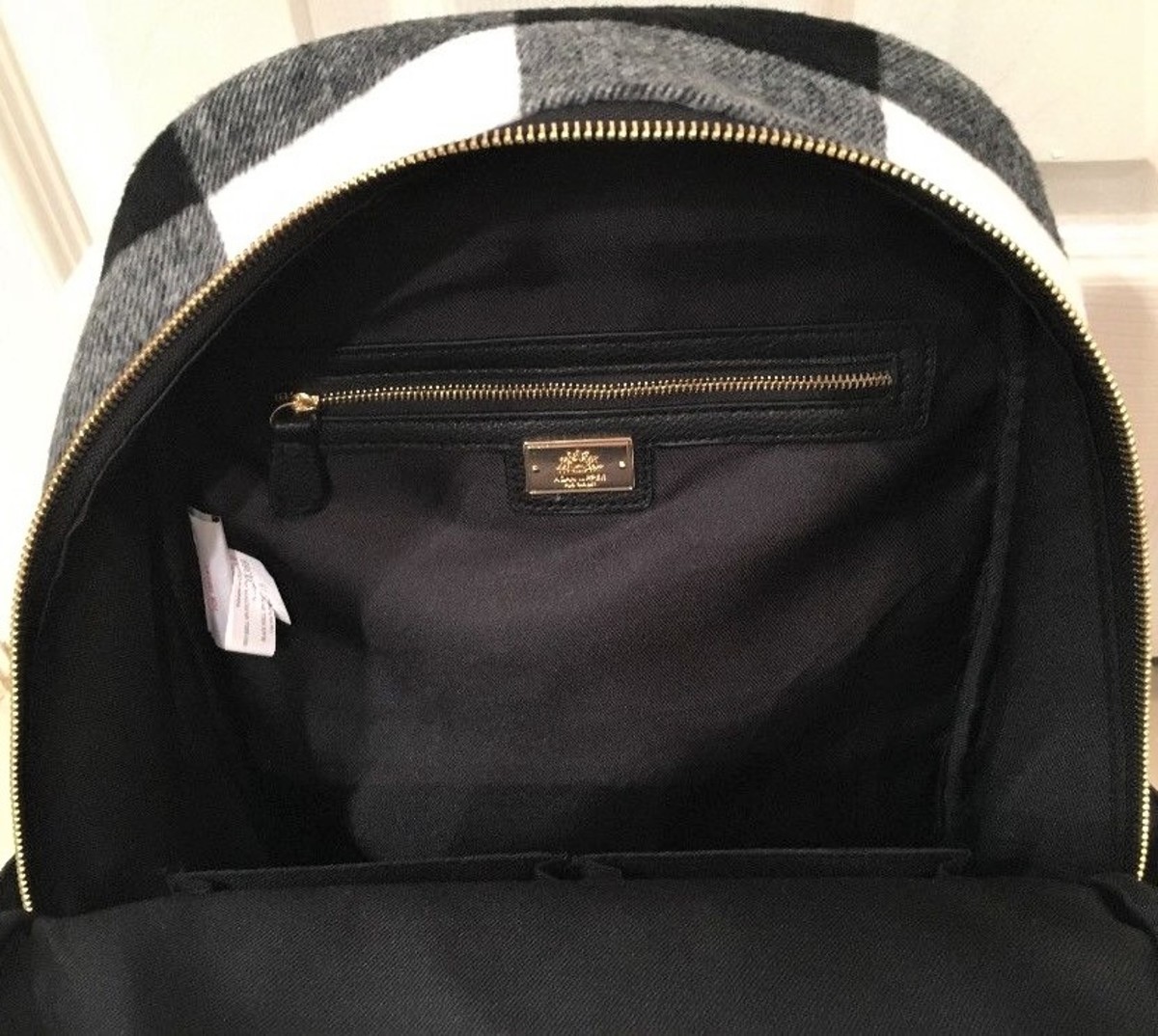 ADAM LIPPES x Target ‘Black & White Buffalo Plaid’ Shearling Backpack **NWT**
