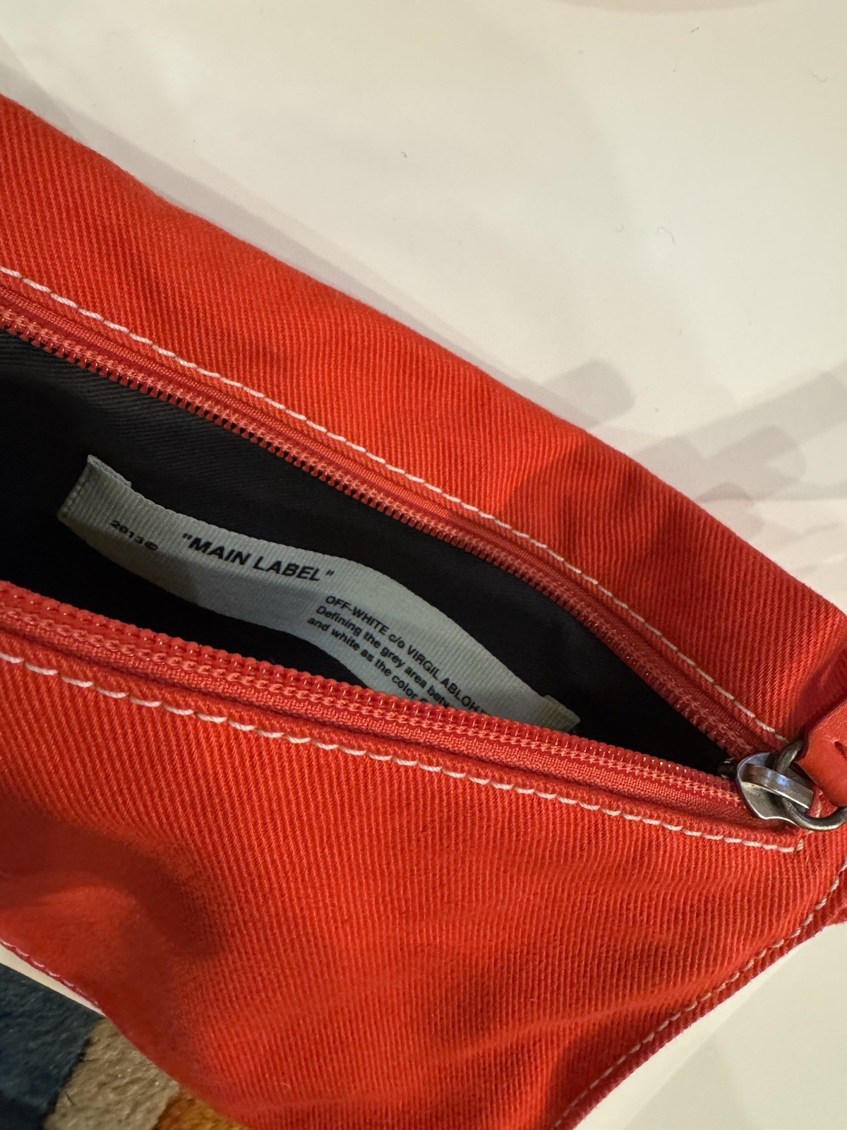 Off-White – Logo-Print Cotton-Twill Messenger Bag – Red