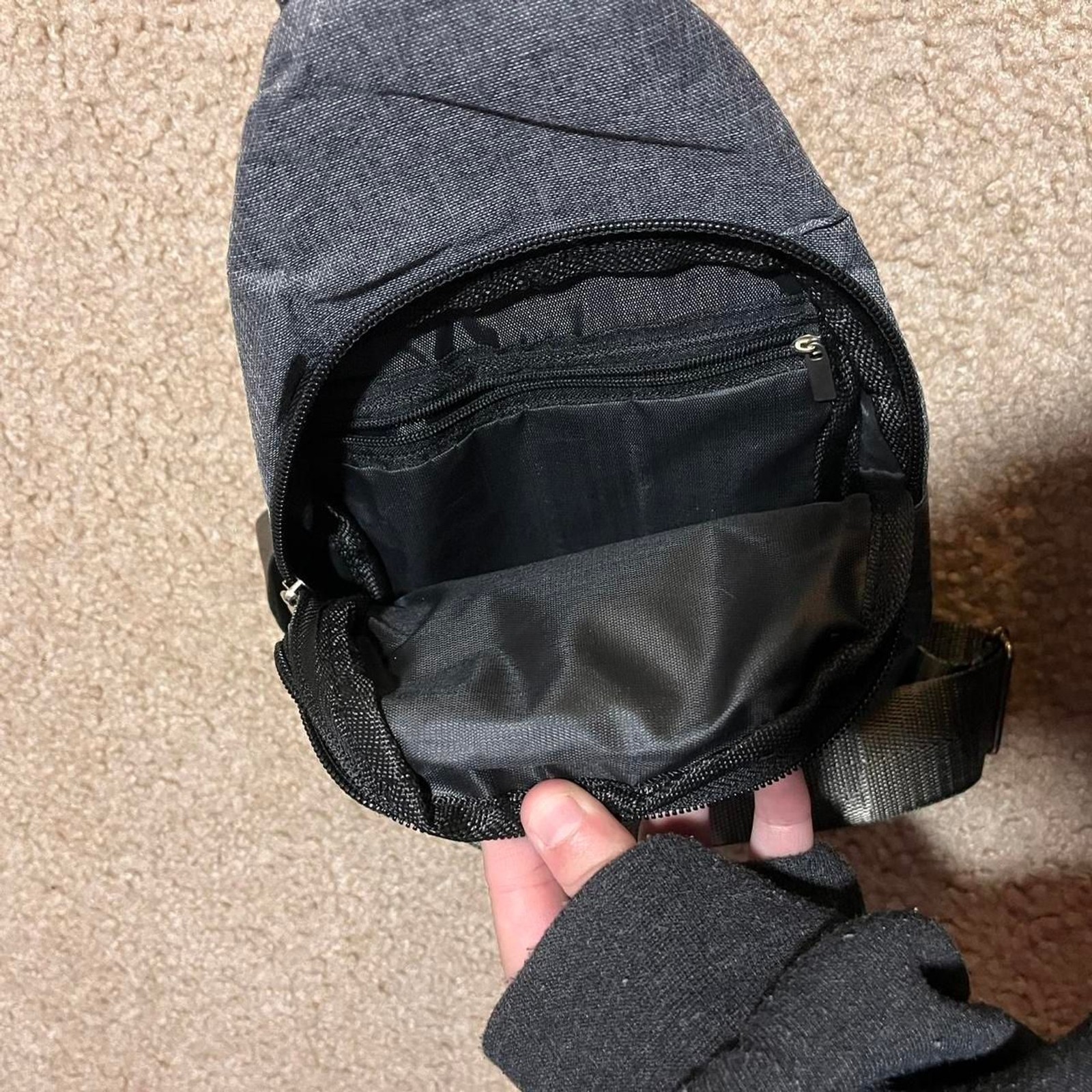 Unbranded Men’s Grey and Black Bag
