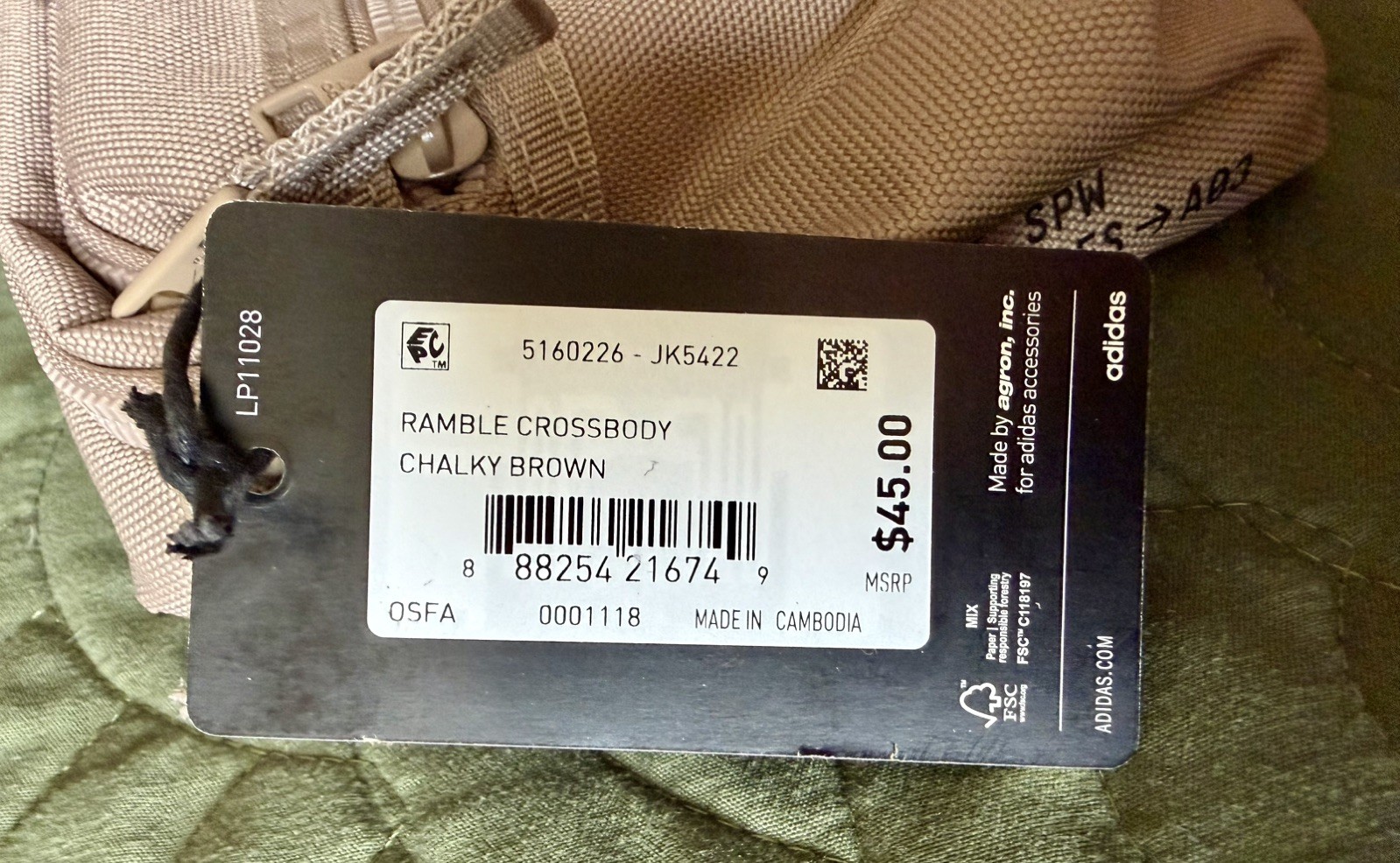 Adidas Ramble Crossbody Sling Messenger Bag Festivals Travel Hiking NWT 🥳