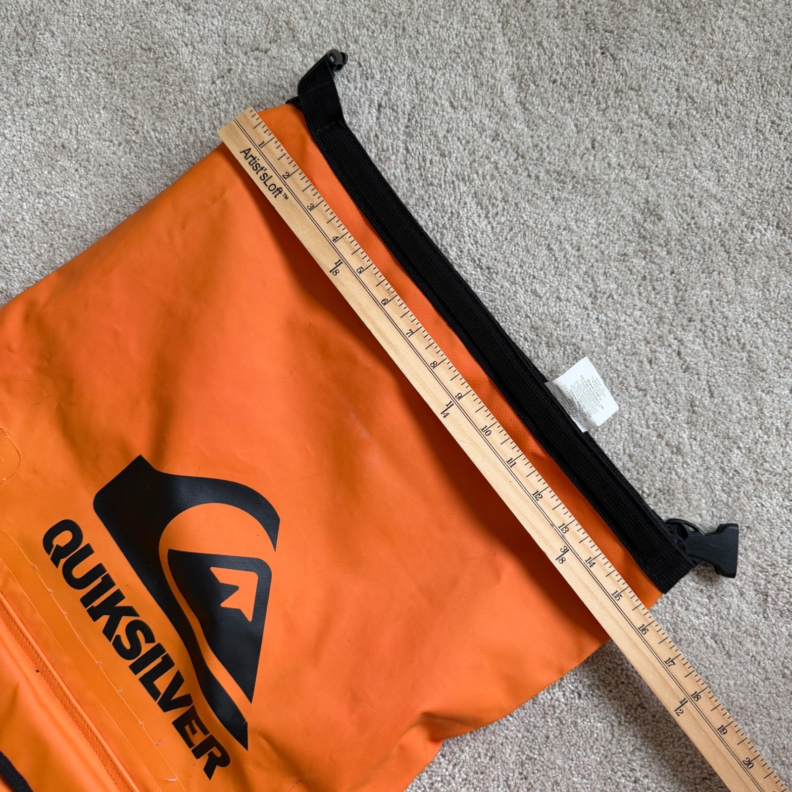 2013 Quiksilver Waterproof Dry Bag Backpack Orange Roll Top Surf Beach Gear Bag