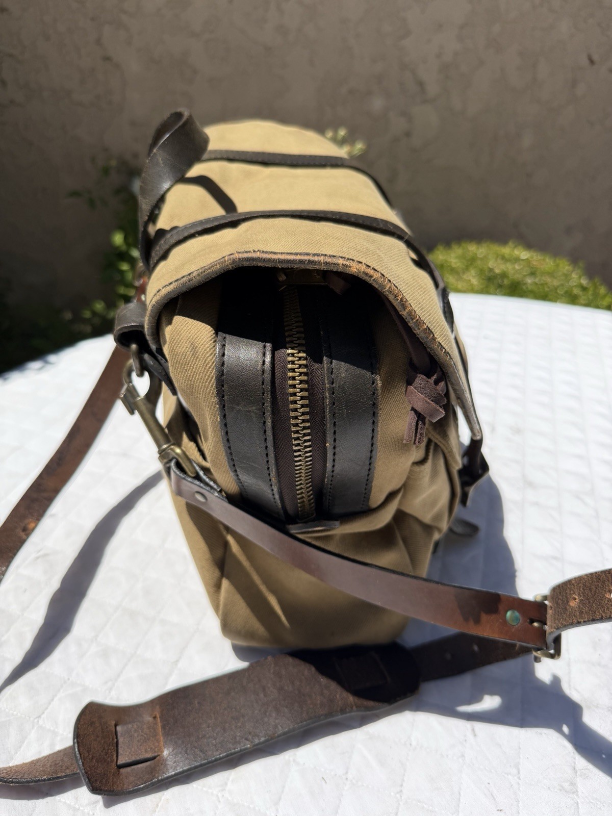 Vintage Filson 240 Talon-Era Small Carry-On Rugged Twill Tan Zipper Field Bag